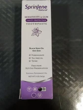 SprinJene Sensitivity & Gum  Cavity Protection Toothpaste 5 Oz Exp 09/26 #S8