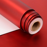 Rot Geschenkpapier, 43 Cm X 10 M Metallisches Rot Geschenkpapier FüR Weihnachten