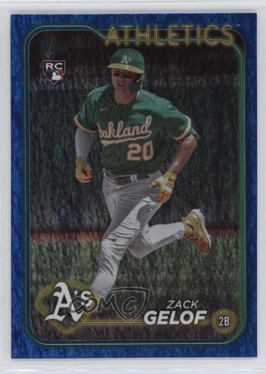 2024 Topps Series 1 Blue Holofoil 622/999 Zack Gelof #166 Rookie RC uk2