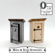 Pacific Northwest Miniatures - 1:48 Scale "Moon & Star Outhouses" (2 kits)