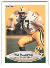 Tony Mandarich 1990 Fleer FOOTBALL #176 Green Bay Packers