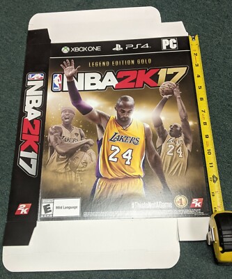 NBA 2K17 Kobe Bryant Legend Edition oversized promo box display rare