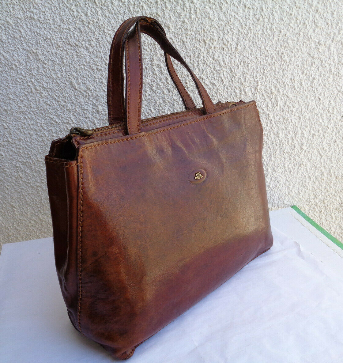 Sac à Main THE BRIDGE Cuir Vintage - Marron, Bandoulière, Occasion Authentique