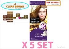 DARIYA SALON DE PRO FOAM HAIR COLOR EXTRA RICH FOR GRAY HAIR 2 CLEAR BROWN X 5