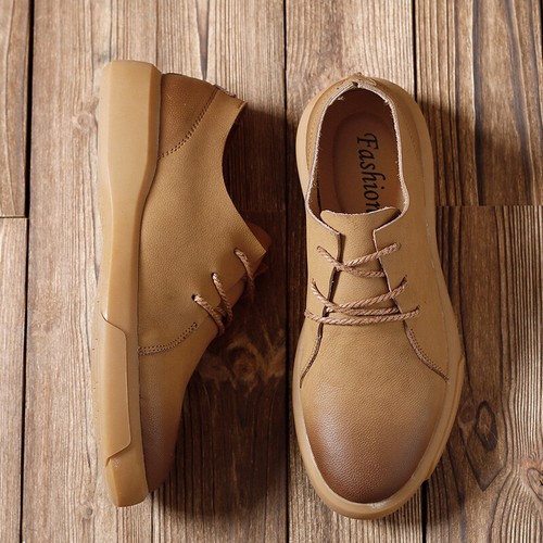 Zapatos informales de cuero genuino para hombre mocasines zapatos con cordones zapatos cómodos - Imagen 8 de 20