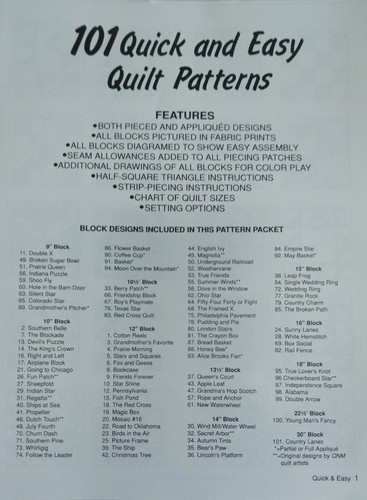 Paquete de patrones de acolchado Leman 101 patrones de colcha rápidos y fáciles aplique de patchwork - Imagen 2 de 5