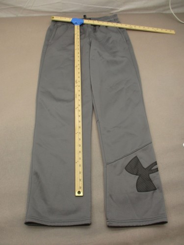 Under Armour HEAT GEAR Size XL Kids Unisex Pocket Fleece Lined Track Pants 091 - Picture 2 of 8
