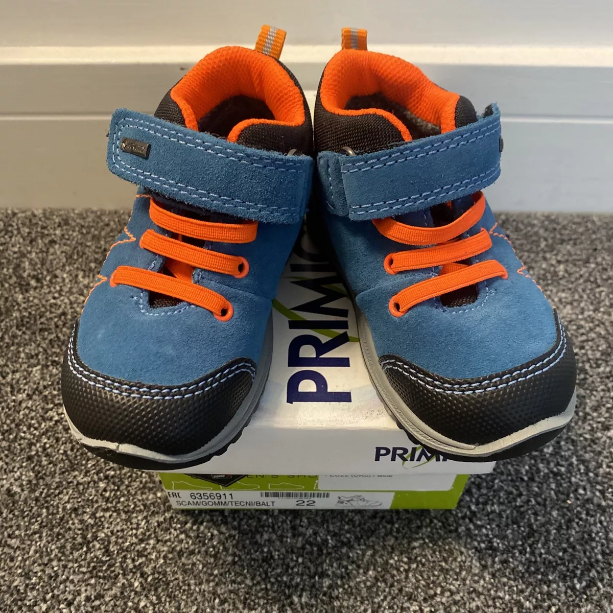 Primigi Boys Waterproof Teal Blue Trainer Shoes Size UK 5 EU 22