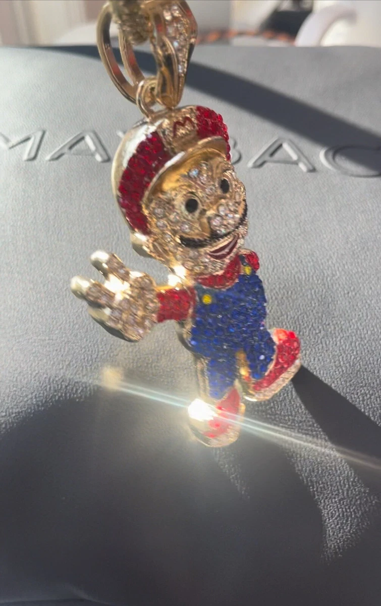 Mario iced shop out pendant