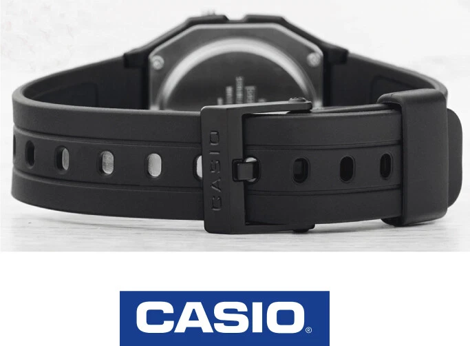 Casio F-91W-1DG -Montre Mixte -Quartz Digital -Cadran LCD - Bracelet Résine Noir - Immagine 3 di 4