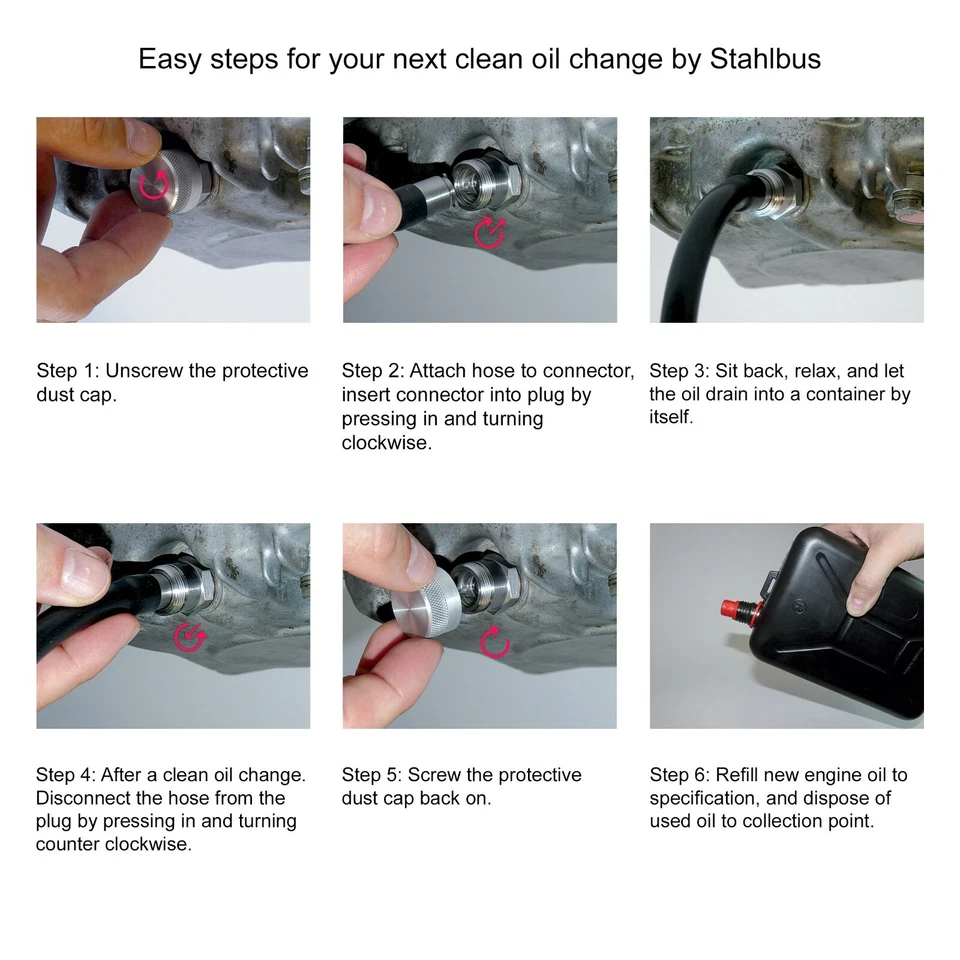 Tapón de drenaje de aceite del motor Stahlbus M14x1.5 fácil limpieza cambio de aceite para Honda Hyundai Foto 4 de 4
