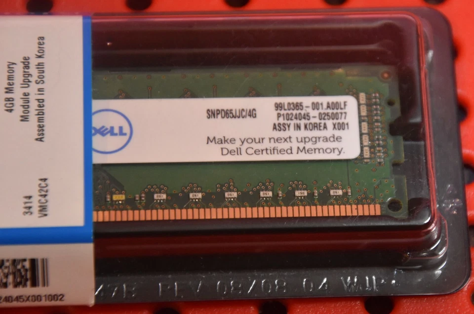 SNPD65JJC/4G Dell 4GB PC3-12800 DDR3-1600MHz ECC Registered CL11 240-Pin DIMM  - Image 3 of 4