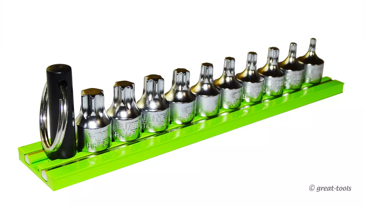 STUBBY TORX SOCKET DRIVER BITS 10 pc set VIM Tools 1 4 drive automotive
