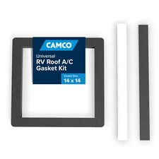 	Camco 14-Inch x 14-Inch Universal Camper Roof A/C Gasket Kit - Features a	