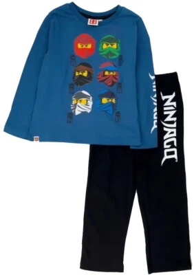 LEGO NINJAGO langer Pyjama Schlafanzug Kinder 3 4 5 6 8 Jahre Jungen Gr. 98-128 - Bild 1 von 4