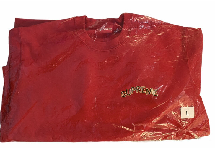 SUPREME FW17 STEP ARC LOGO CREWNECK SWEATSHIRT RED LARGE L | eBay
