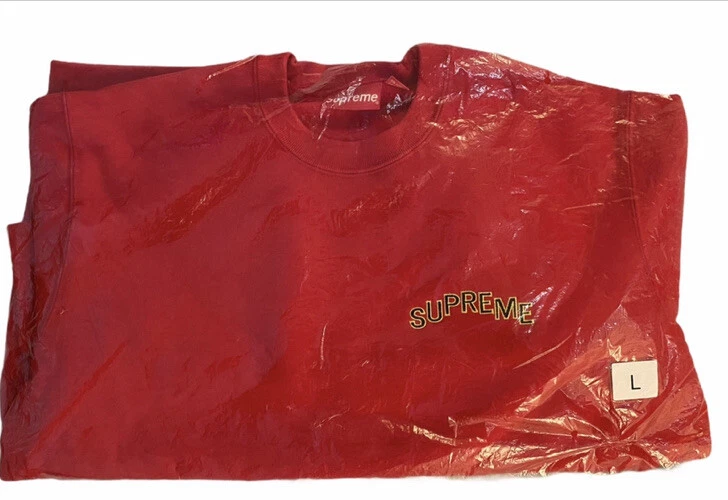 SWEATSHIRT COL ROND SUPREME FW17 LOGO STEP ARC ROUGE GRAND L