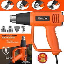 2000W Electronic Heat Gun Hot Air Gun 4 Nozzles Dual Temperature Paint Stripper