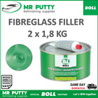 FibreGlass Putty FILLER CAR Body 2x 1,8KG VAN BOAT Bodywork Big dent REPAIR BOLL