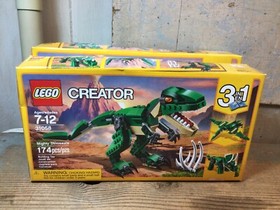 (2) LEGO Creator Mighty Dinosaurs 31058 Lego 3 in 1 T Rex Triceratops 174 Pcs