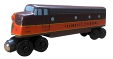 Wooden Whittle Shortline Railroad Illinois Central EMD F7 City of New Orleans