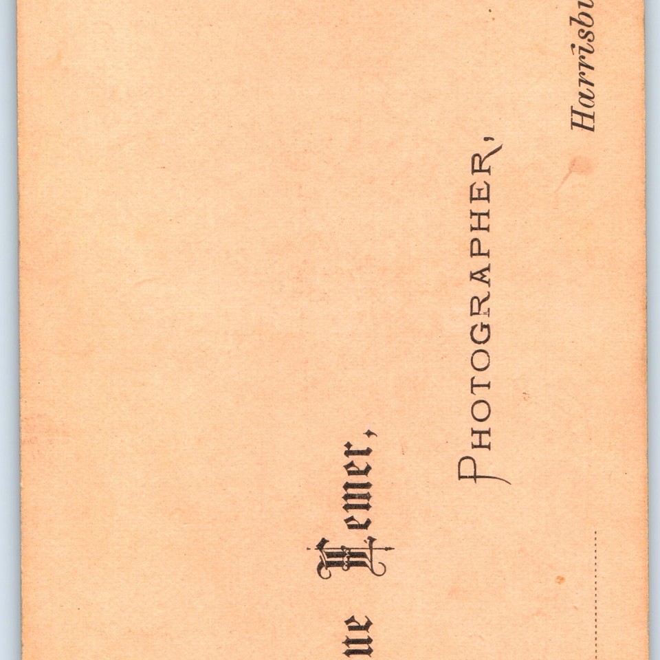 c1870s Harrisburg, PA Cute Little Girl w/ Apple CdV Photo Card Lerue