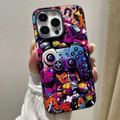 Case For iPhone 16 Pro Max 15 14 13 11 12 XR XS 7 8 Graffiti Pattern Phone Cover