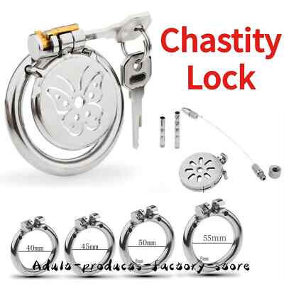 Upgraded Lock Cage Chastity Cage Longterm Male Men Urethra Man Small Flat Cage