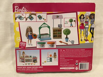 NEW Barbie Chelsea Doll Vegetable Garden Stand Dough Playset 2017