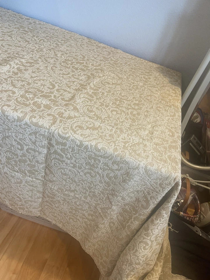 Robert Allan Gold Damask Upholstery Fabric, 4.15 yards 65" width new mint lovely - Image 3 of 4