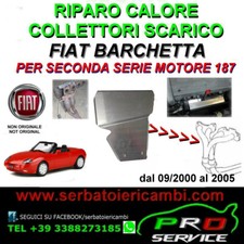 Paracalore ALLUMINIO fiat barchetta  2mm collettori scarico marmitta 2 serie 187