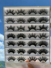 14Pair False Eyelash Mink Natural Extension Black Makeup 3D Black Soft Lashes US
