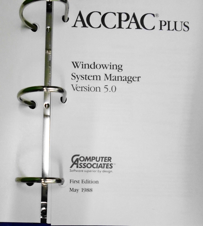 ACCPAC Plus by Computer Associates - GL, AR, AP, Payroll, Graphics... 1988 NEW - Image 4 of 4