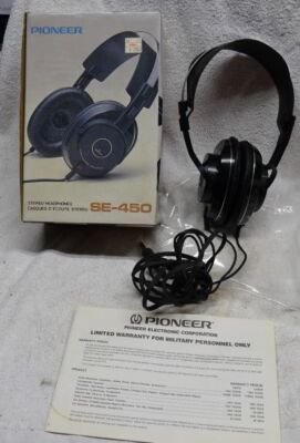 Vintage - PIONEER Stereo HEADPHONES - SE-450 - in ORIGINAL BOX