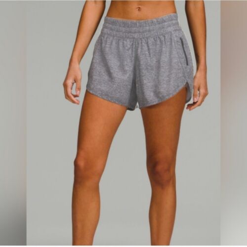 Lululemon Tracker Low Rise Lined Short Size 6 in Heathered Gray LW7AT8S