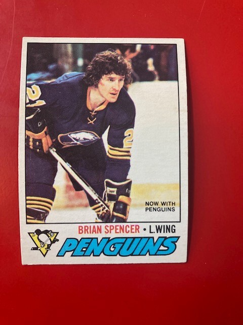 1977-78 O-Pee-Chee set break #9 Brian Spencer - Pittsburgh Penguins NRMT