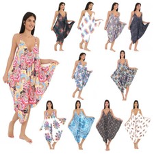 LADIES CAMI LAGENLOOK ROMPER DRAPE BAGGY HAREM PLAYSUIT JUMPSUIT DRESS PLUS SIZE