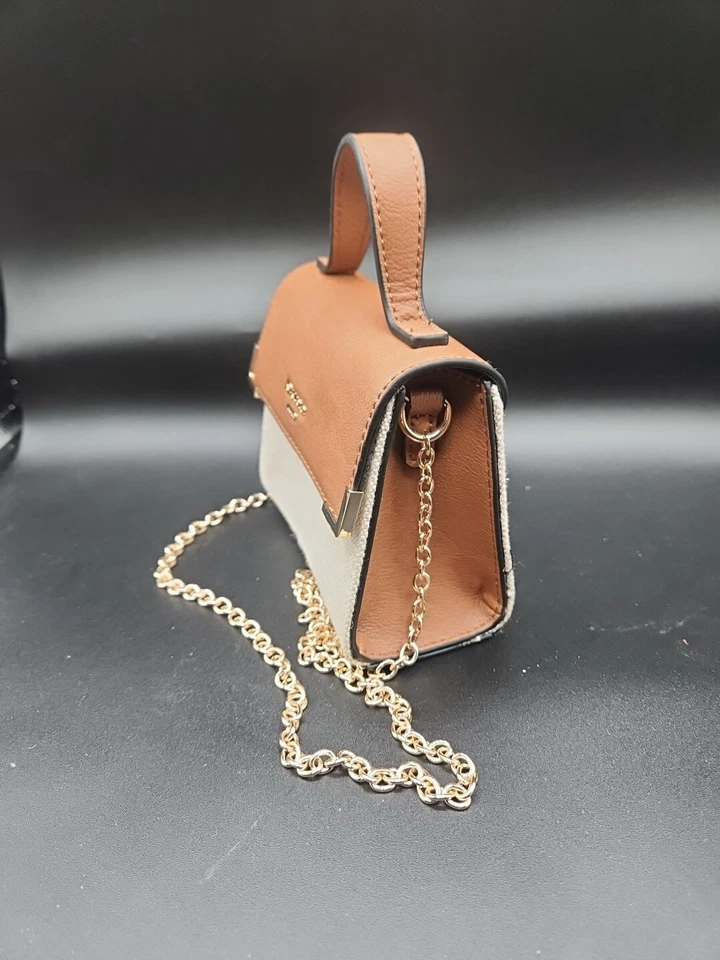 Bolso de mano Dune London marrón/bronceado con herrajes dorados correa para el hombro Foto 3 de 4