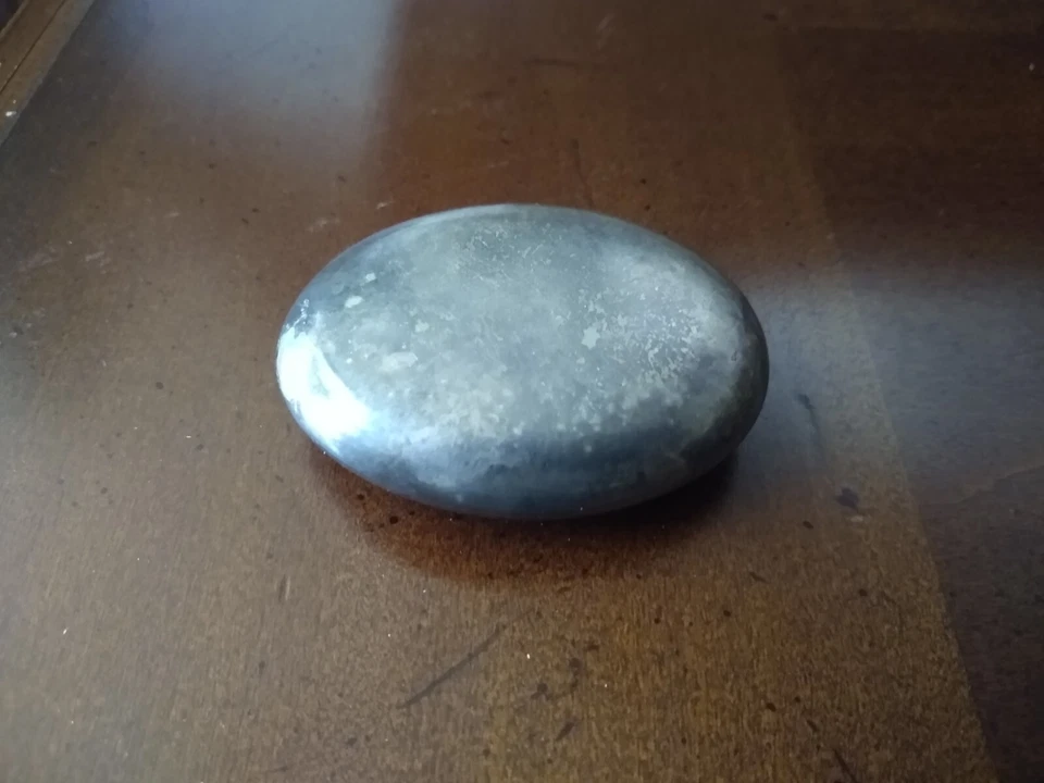 Antigua caja de maquillaje plateada floral bolsillo monedero tamaño Foto 4 de 4