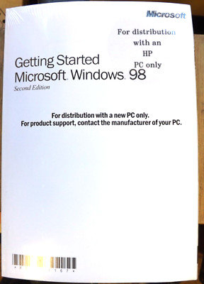 MICROSOFT WINDOWS 98 GETTING STARTED SEALED 2ND EDITION NO CD FREE US ...
