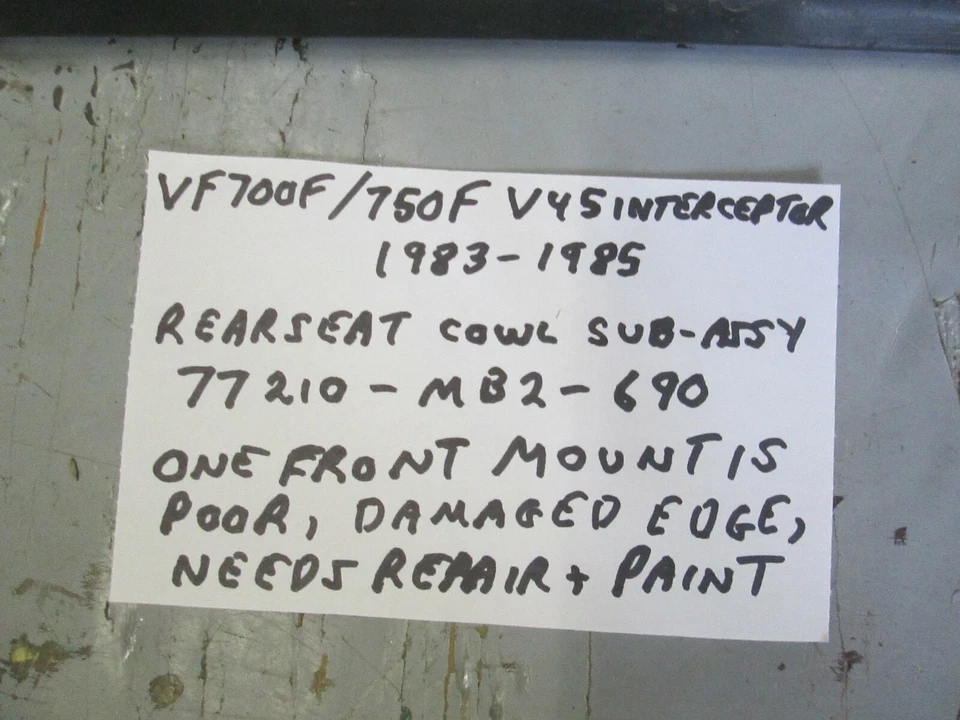 Cubierta asiento trasero interceptor VF700F/VF750F V45 1983-1985 77210-MB2-690 Foto 4 de 4