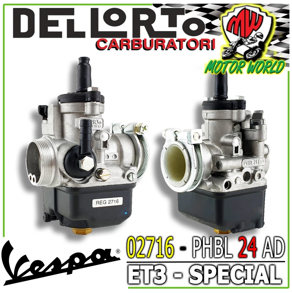 02716 CARBURATEUR PHBL 24 AD DELL'ORTO POUR PIAGGIO VESPA SPÉCIALE 50 R L N - Photo 1/1
