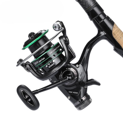 New Dual Brake Design Fishing Reel 5.2:1 Super Strong Carp Fishing Feeder