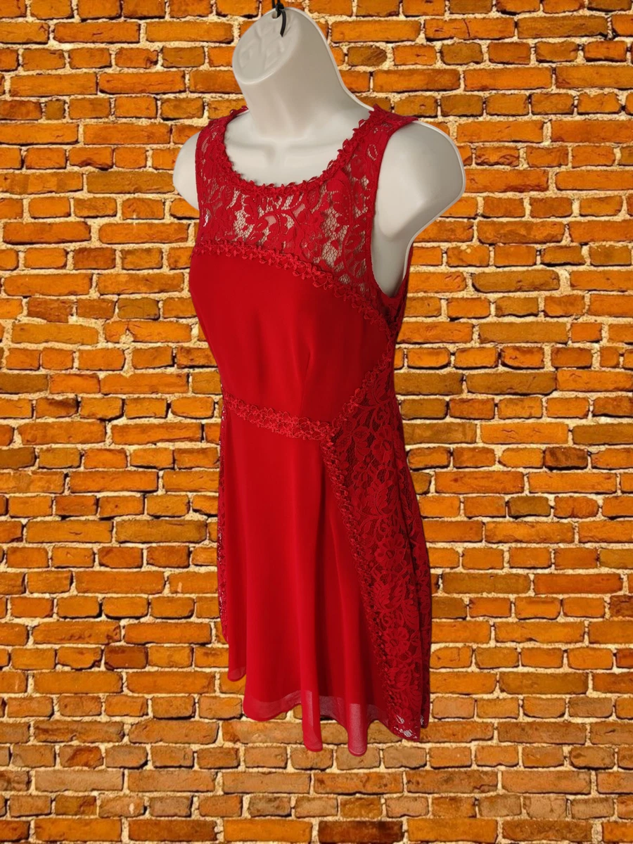 open lace back dress Maxi Dress Red Long Dress Adorn Lace Bust Maxi Dress Size 8