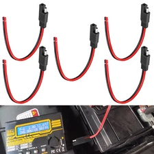 30cm/1ft 10AWG SAE Extension Cable 2-Pin Car Quick Connect Wire for Solar Panel