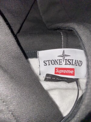 SUPREME x STONE ISLAND Striped Hooded Sweatshirt - SS22 - LARGE