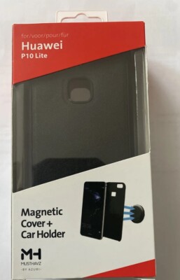 Huawei P10 Lite Azuri Magnetic Cover + Car Holder für Huawei P10 Lite Schwarz