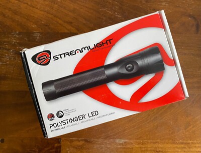 NEW in Box ~ Streamlight PolyStinger LED- 76112 Rechargeable Flashlight -  Black | eBay