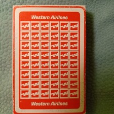 Boîte de cartes à jouer Western Airlines ouverte PONT SCELLÉ