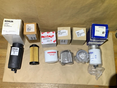 Lot of (6) misc. Industrial Filters Kohler, Perkins, Yanmar, Starlift